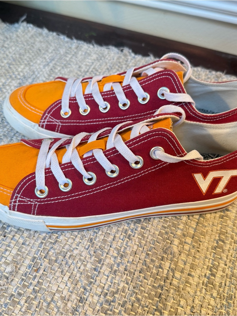 Virginia Tech Maroon & Orange Women’s Canvas Sneakers
